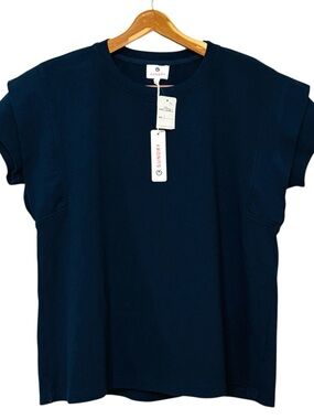 NWT Sundry Structured French Sleeve Shirt Navy Womens Size 1 / Small